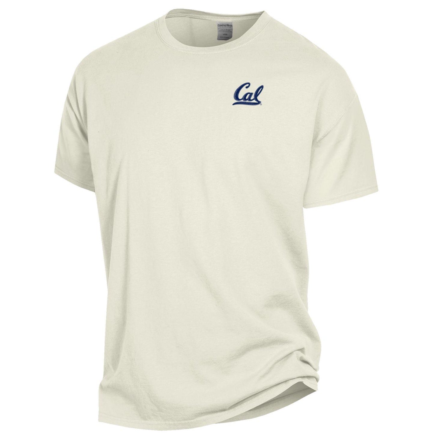 U.C. Berkeley Cal embroidered comfort wash T-Shirt-Ivory-Shop College Wear