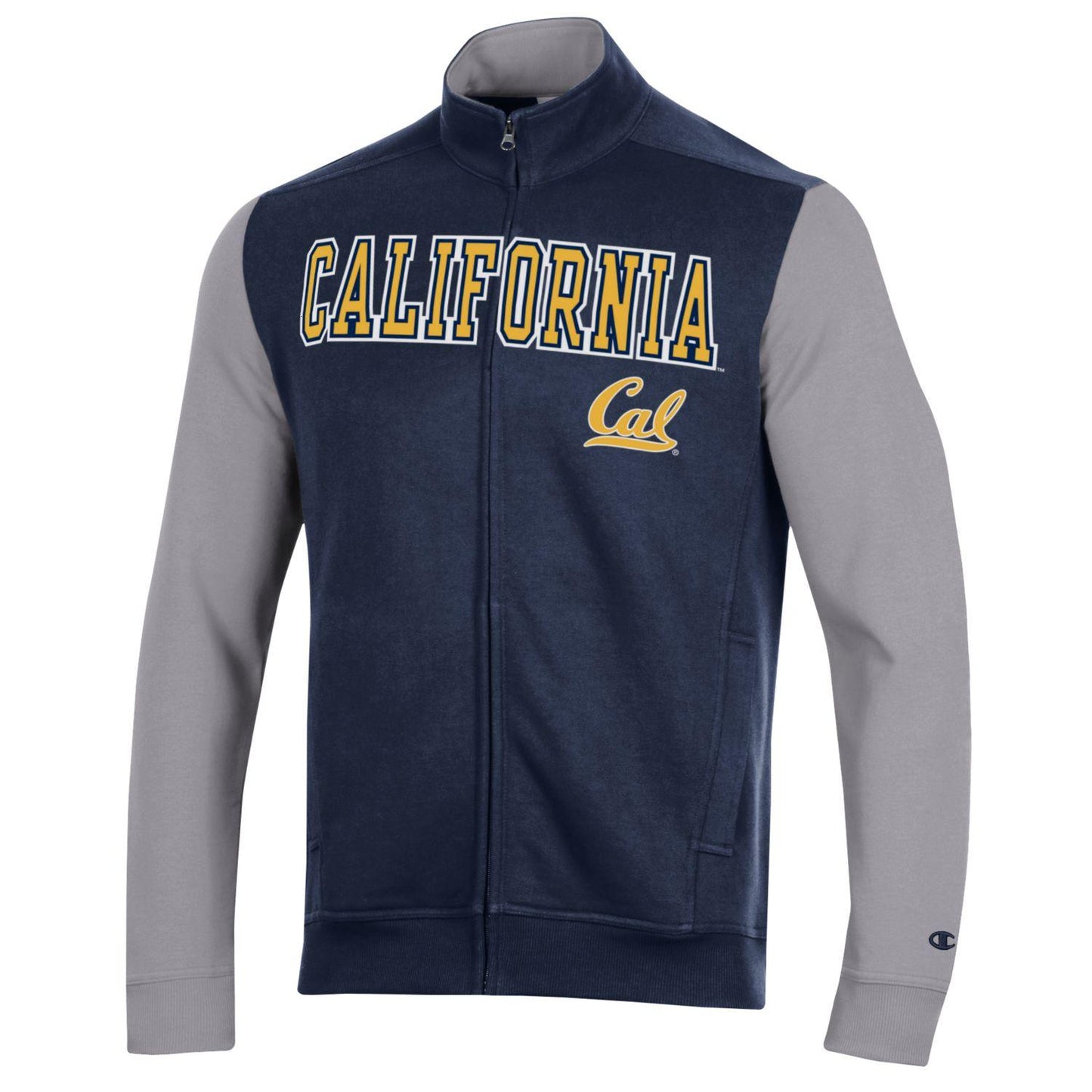 U.C. Berkeley Cal embroidered Champion track Jacket-Navy-Shop College Wear