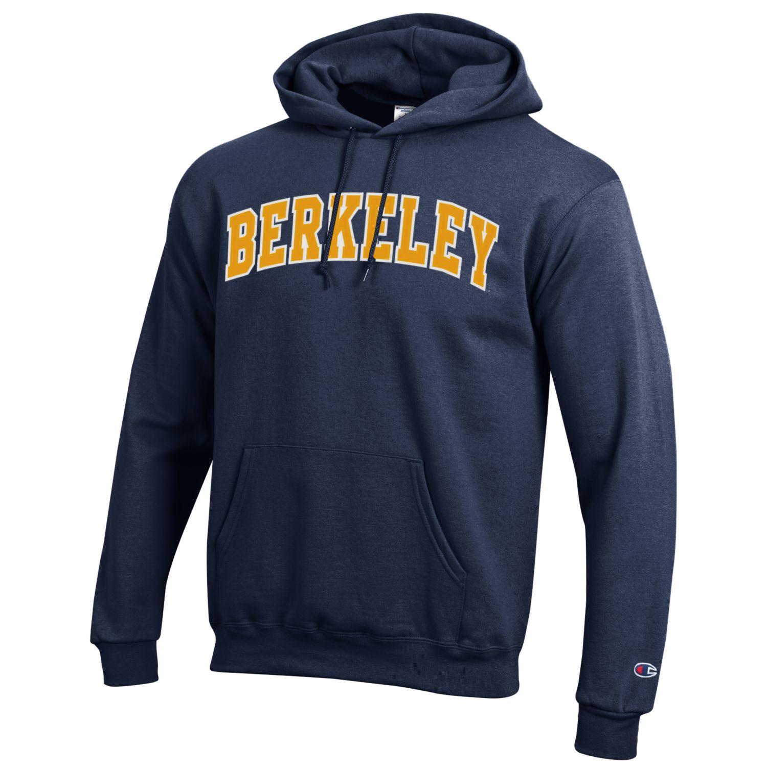 U.C. Berkeley double applique Versa Twill hoodie sweatshirt-Navy-Shop College Wear