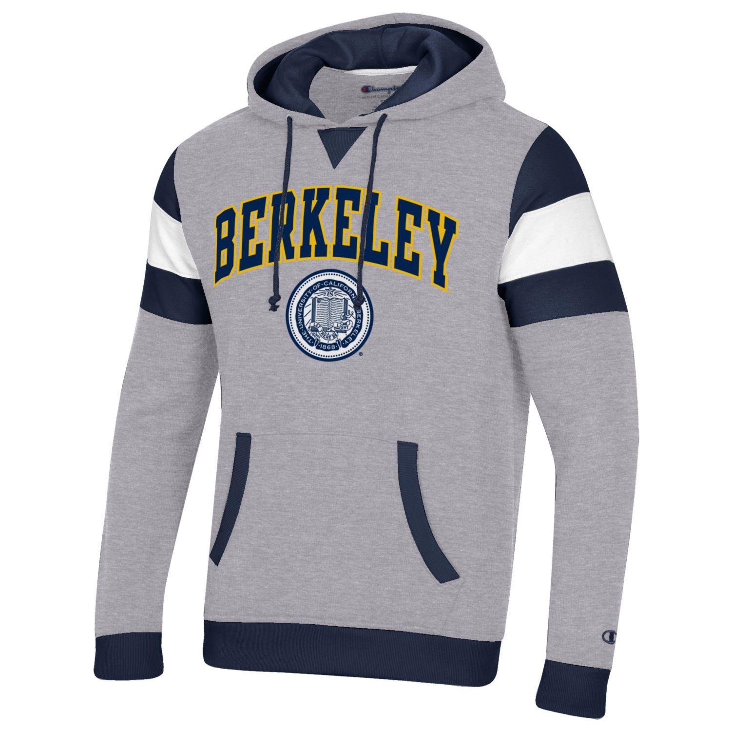 U.C. Berkeley Cal applique Champion hoodie sweatshirt-Gray-Shop College Wear