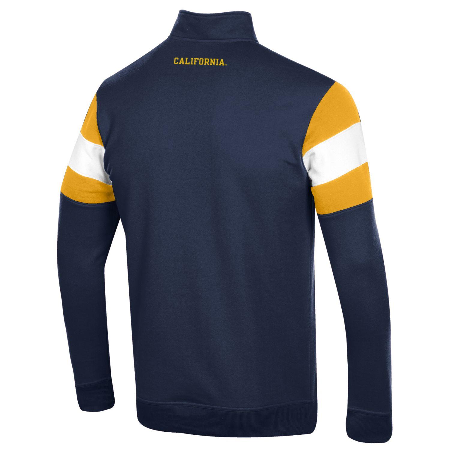U.C. Berkeley Cal embroidered 1/4" zip super fan sweatshirt-Navy-Shop College Wear