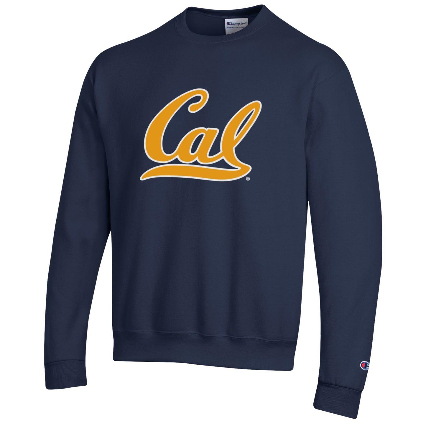 U.C. Berkeley Cal double layered Champion appilque sweatshirt-Navy-Shop College Wear