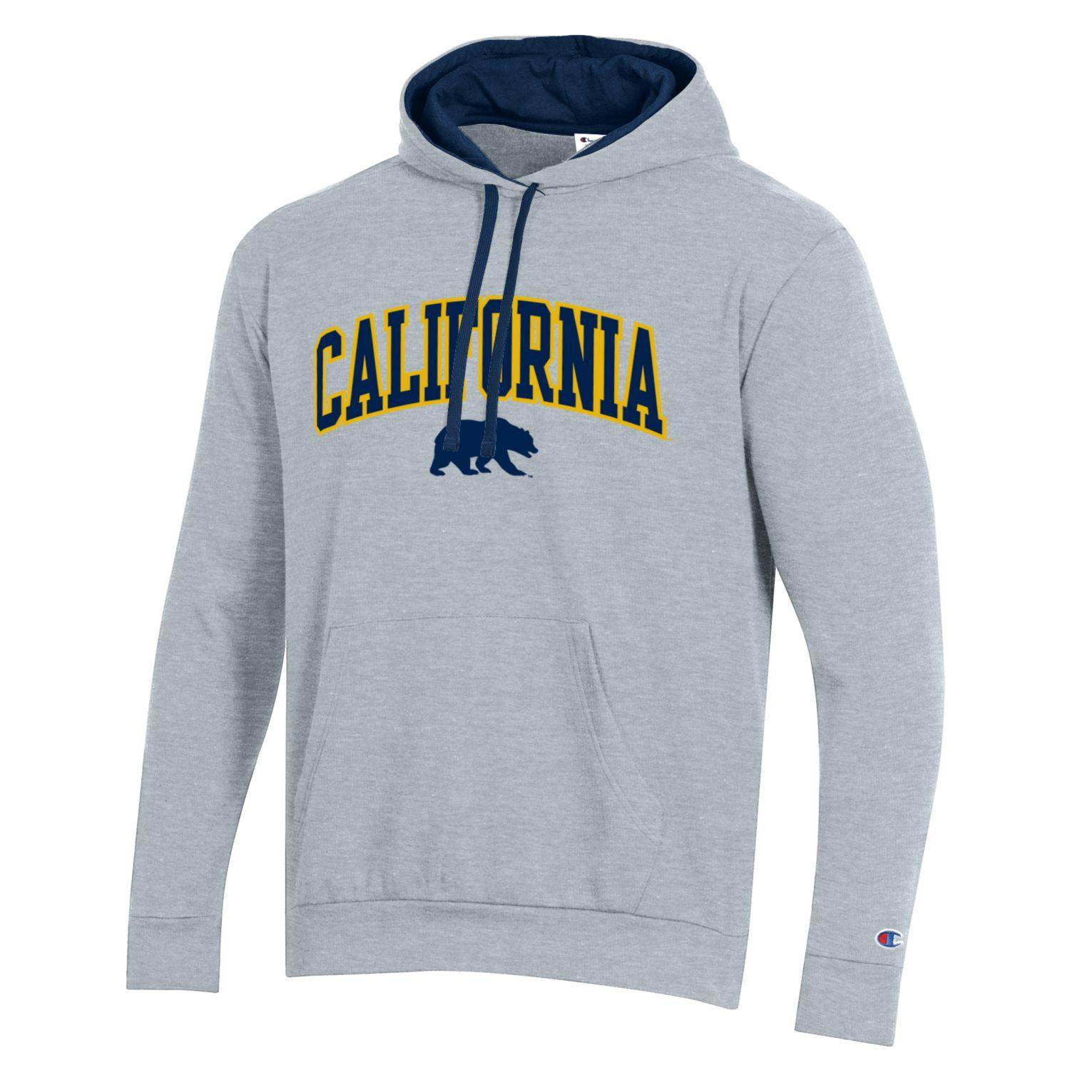 U.C. Berkeley Cal Embroidered men's Champion Stadium hoodie sweatshirt-Gray-Shop College Wear
