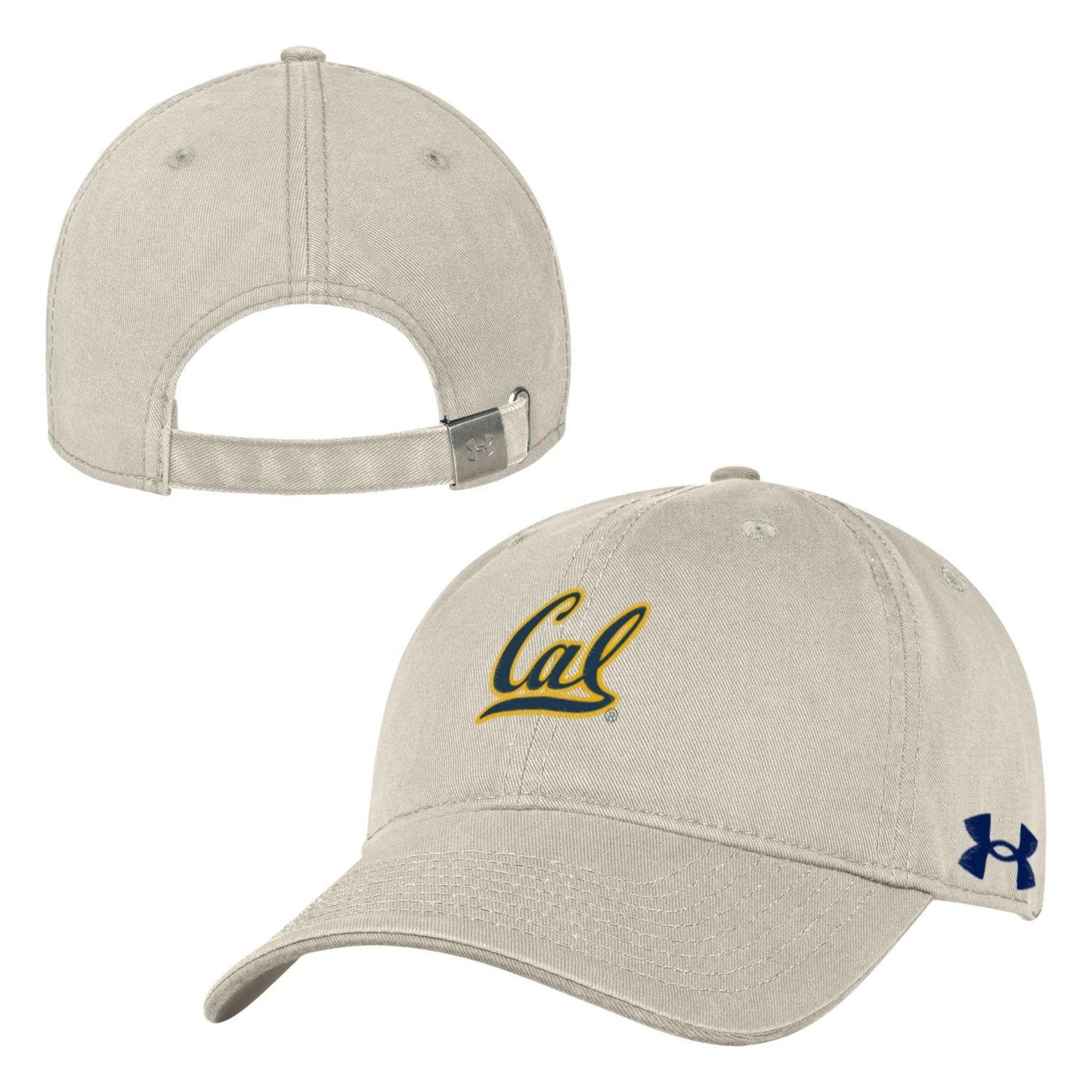 U.C. Berkeley 2" Cal embroidered Under Armour performance cotton hat-Khaki-Shop College Wear