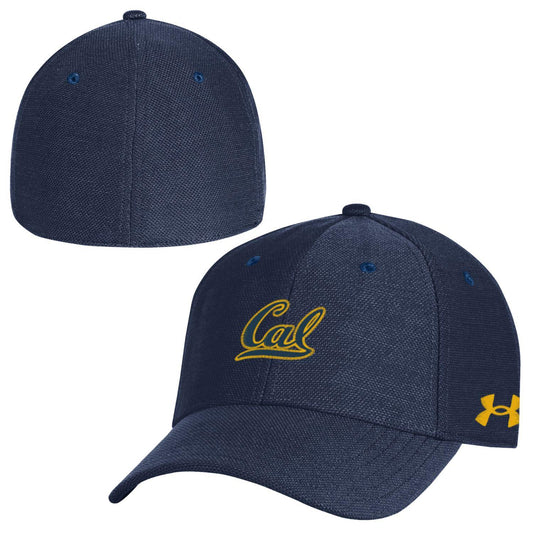 U.C. Berkeley Cal embroidered Under Armour stretch fit hat-Navy-Shop College Wear
