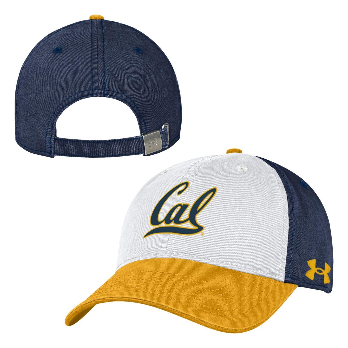 U.C. Berkeley Cal embroidered Under Armour coolor block hat-Navy-Shop College Wear
