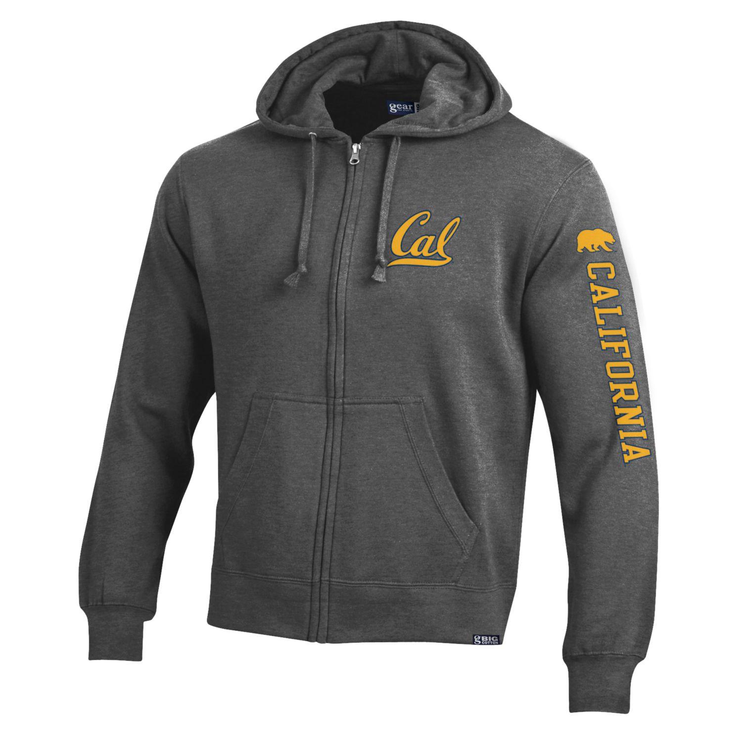 U.C. Berkeley Cal Big Cotton Zip-Up sweatshirt-Charcoal-Shop College Wear