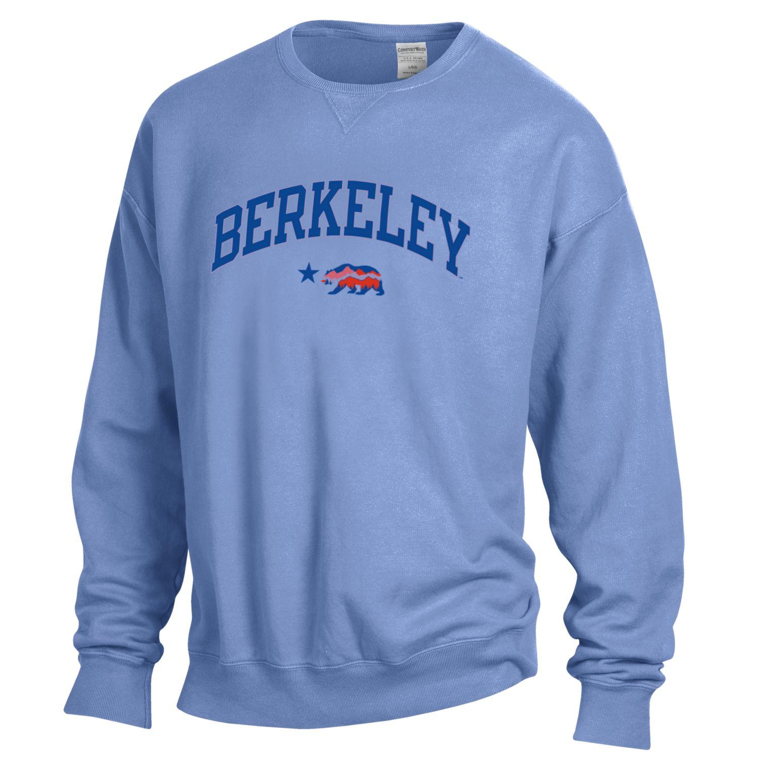 Berkeley state bear and star comfort wash-Blue-Shop College Wear