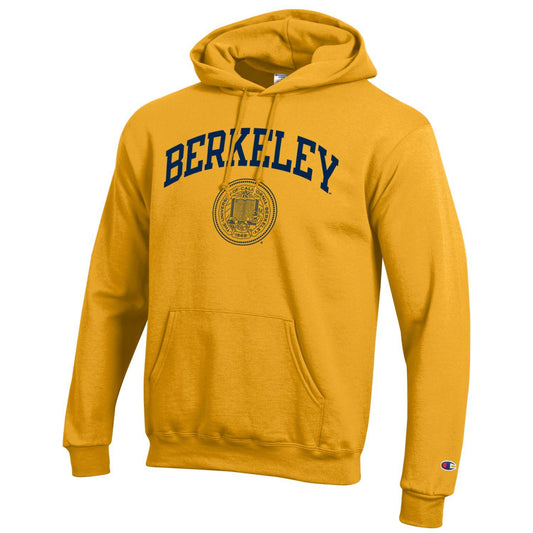 U.C. Berkeley Cal Champion arch & seal hoodie sweatshirt-Gold-Shop College Wear