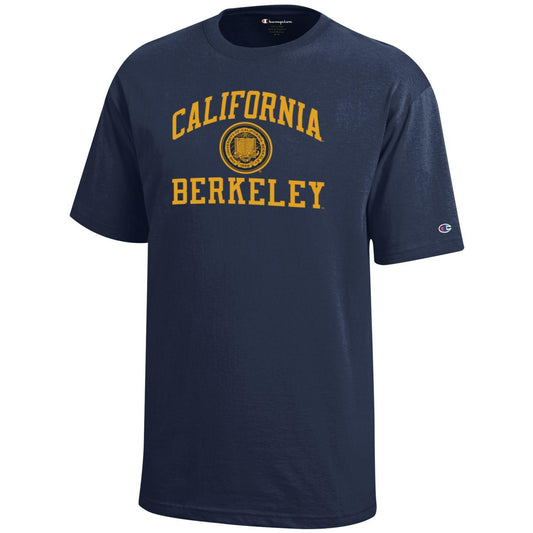 U.C. Berkeley California arch & seal youth T-Shirt-Navy-Shop College Wear