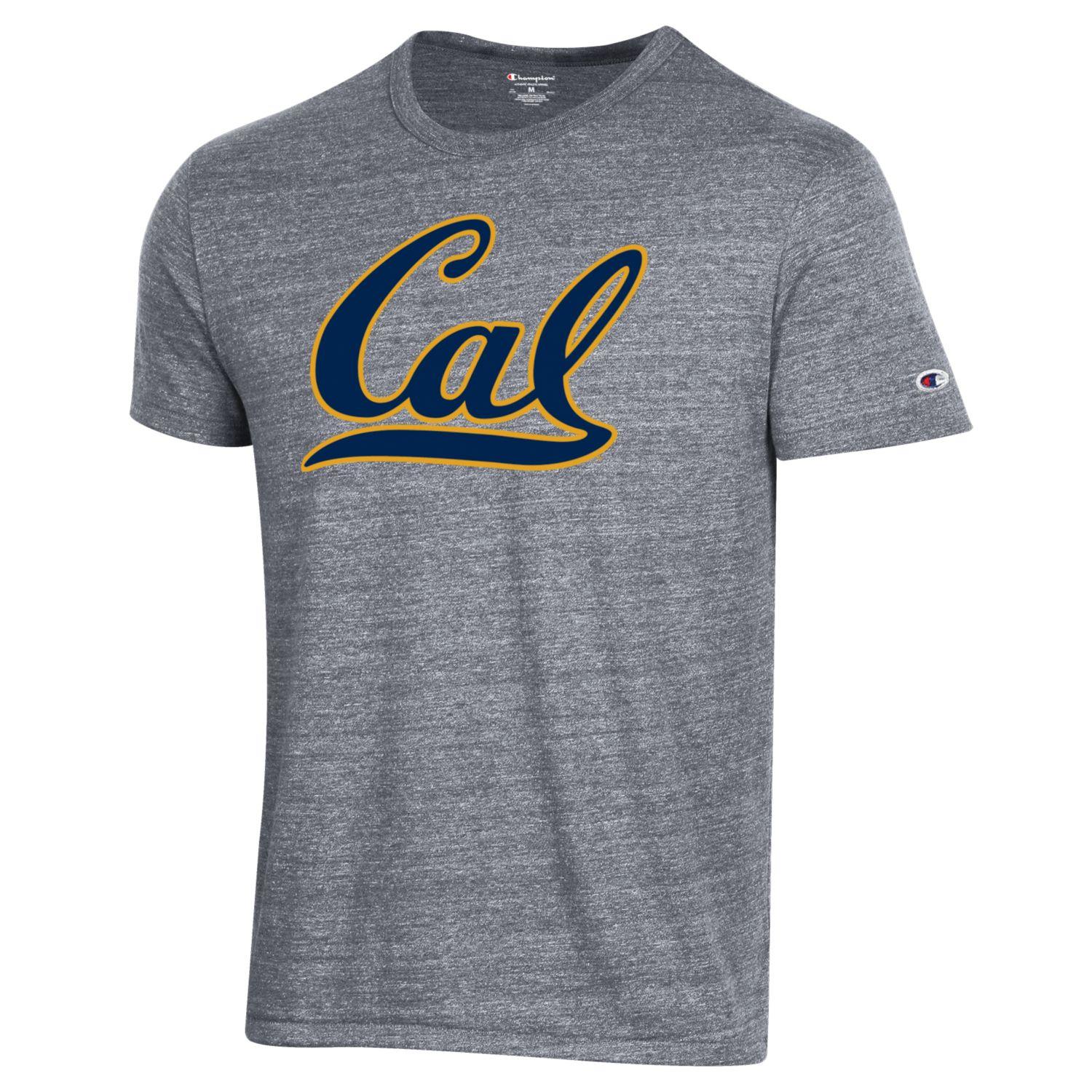 U.C. Berkeley California Golden Bears bold Cal tri blend T-shirt-Gray-Shop College Wear