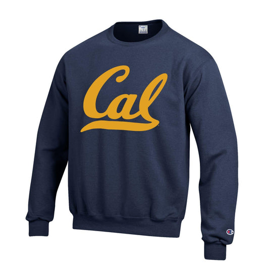 U.C. Berkeley Cal Bears Script Cal Champion crew neck sweatshirt-Navy-Shop College Wear