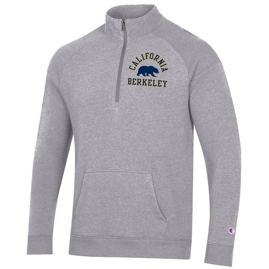 U.C. Berkeley Cal Champion Men's Triumph fleece 1/2 Zip-Gray-Shop College Wear