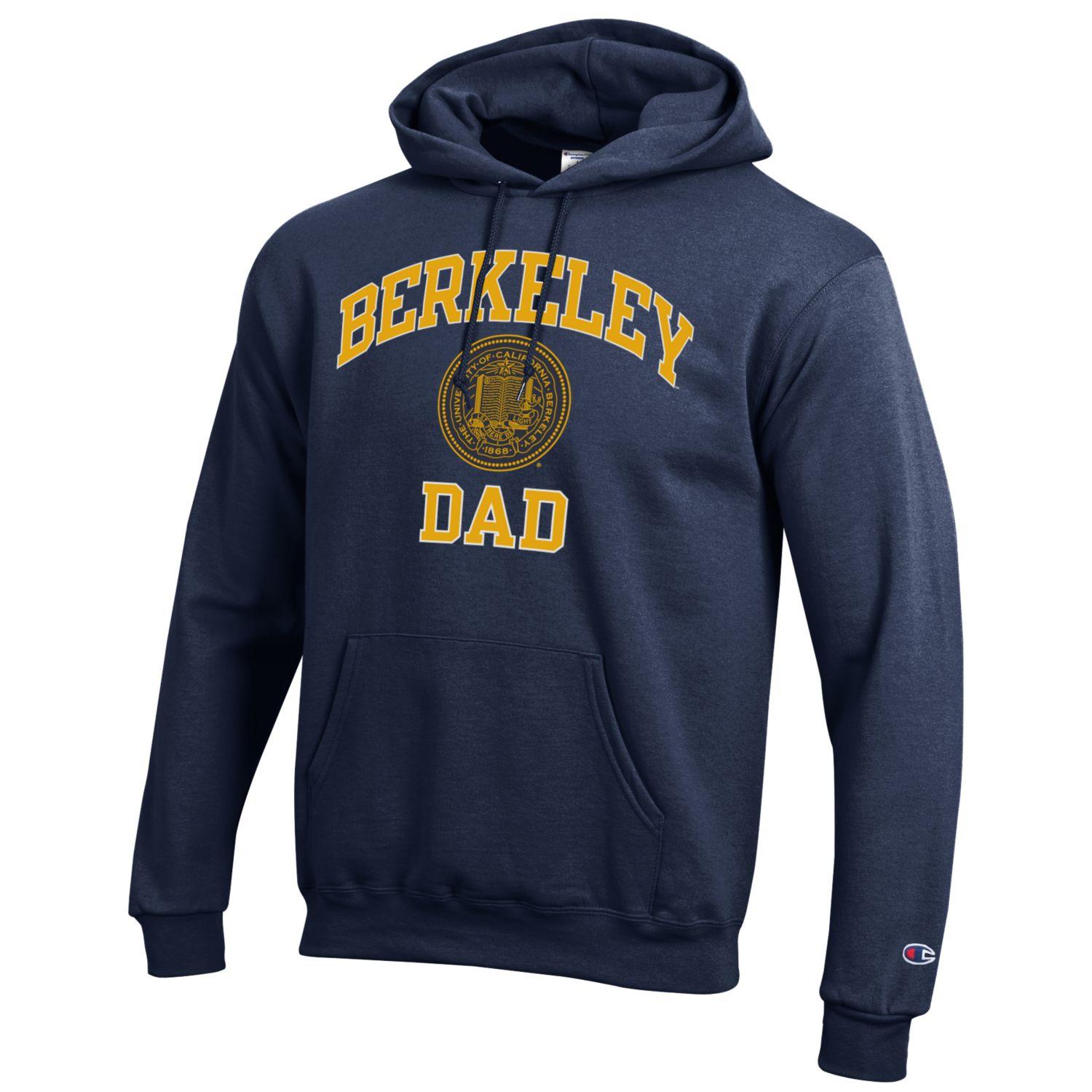 U.C. Berkeley dad arch & seal hoodie sweatshirt-Navy-Shop College Wear