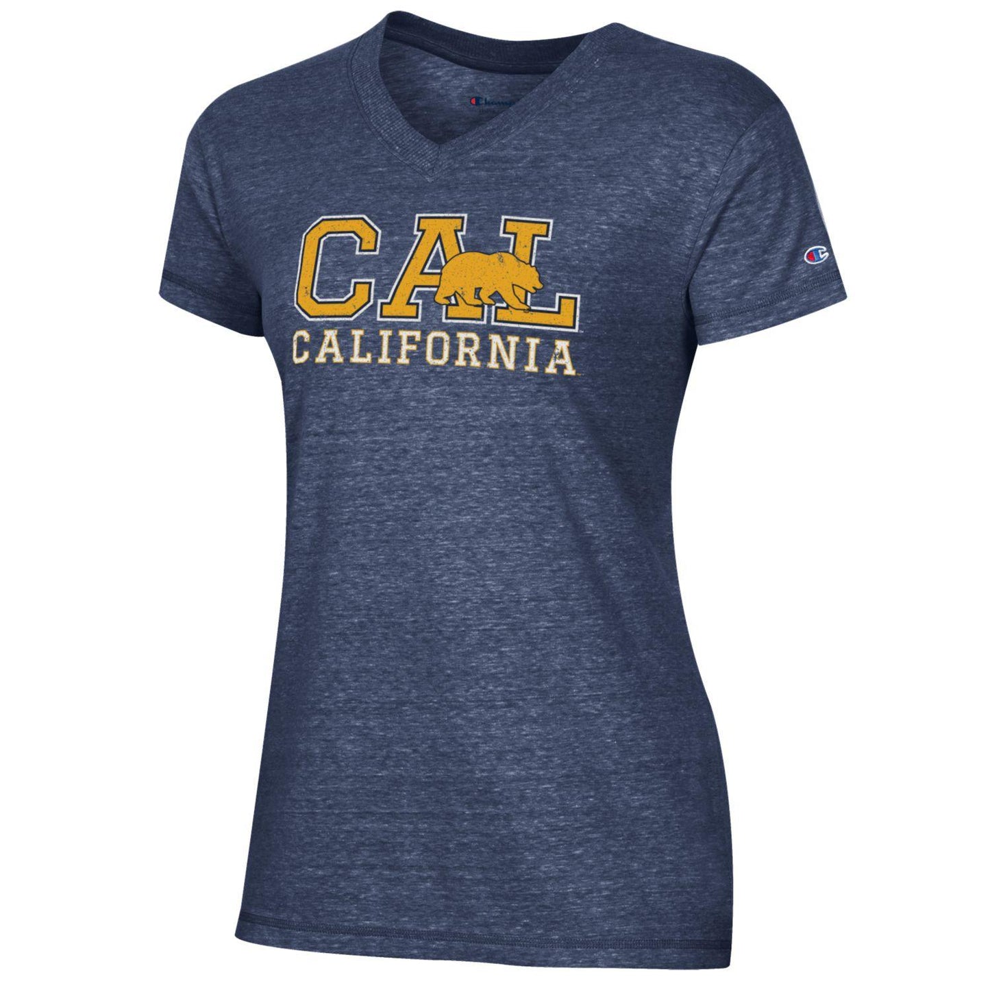 U.C. Berkeley Cal Champion Triumph V-Neck T-Shirt-Navy-Shop College Wear