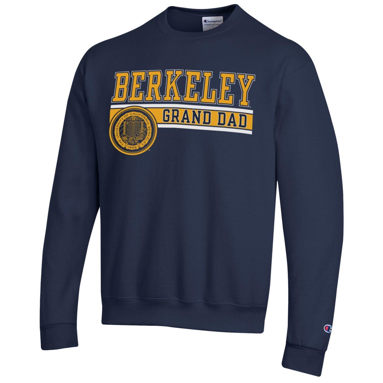 U.C. Berkeley Grand Dad Champion crew-neck sweatshirt-Navy-Shop College Wear