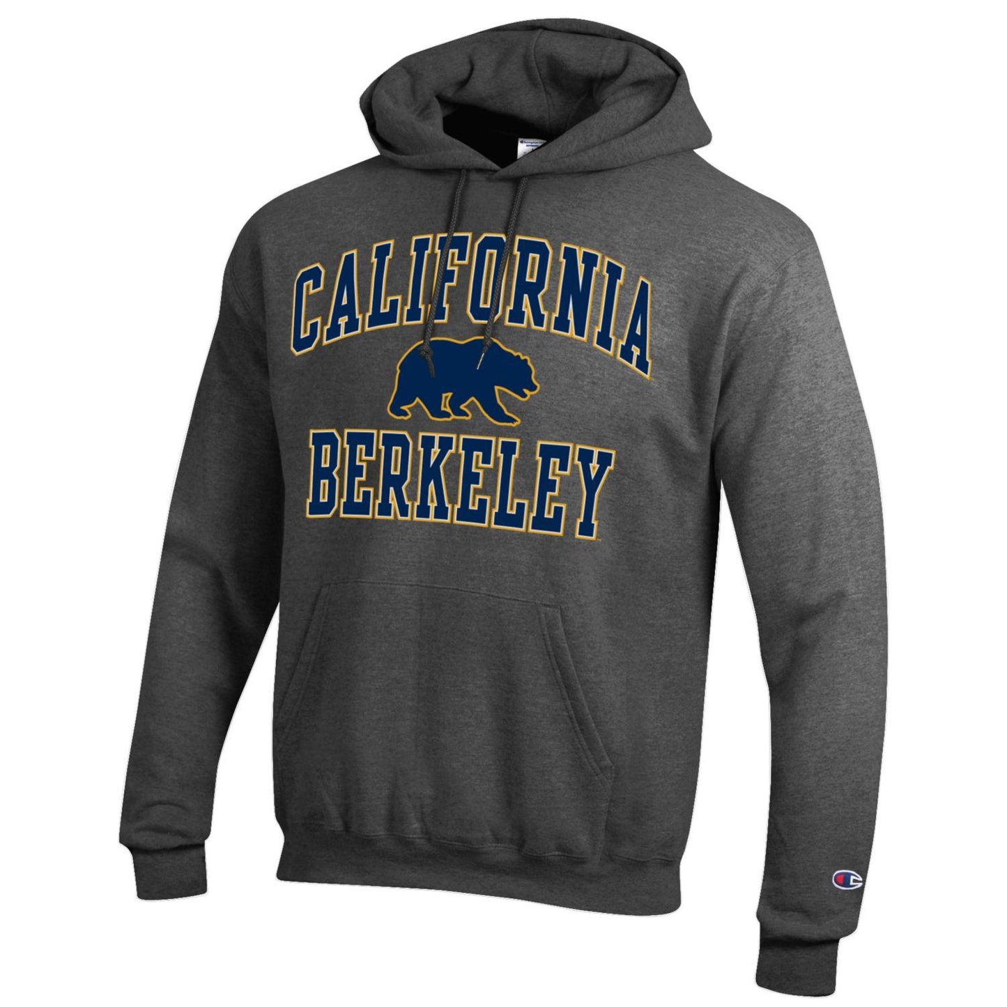 U.C. Berkeley California Berkeley & Bear mascot hoodie sweatshirt-Charcoal-Shop College Wear