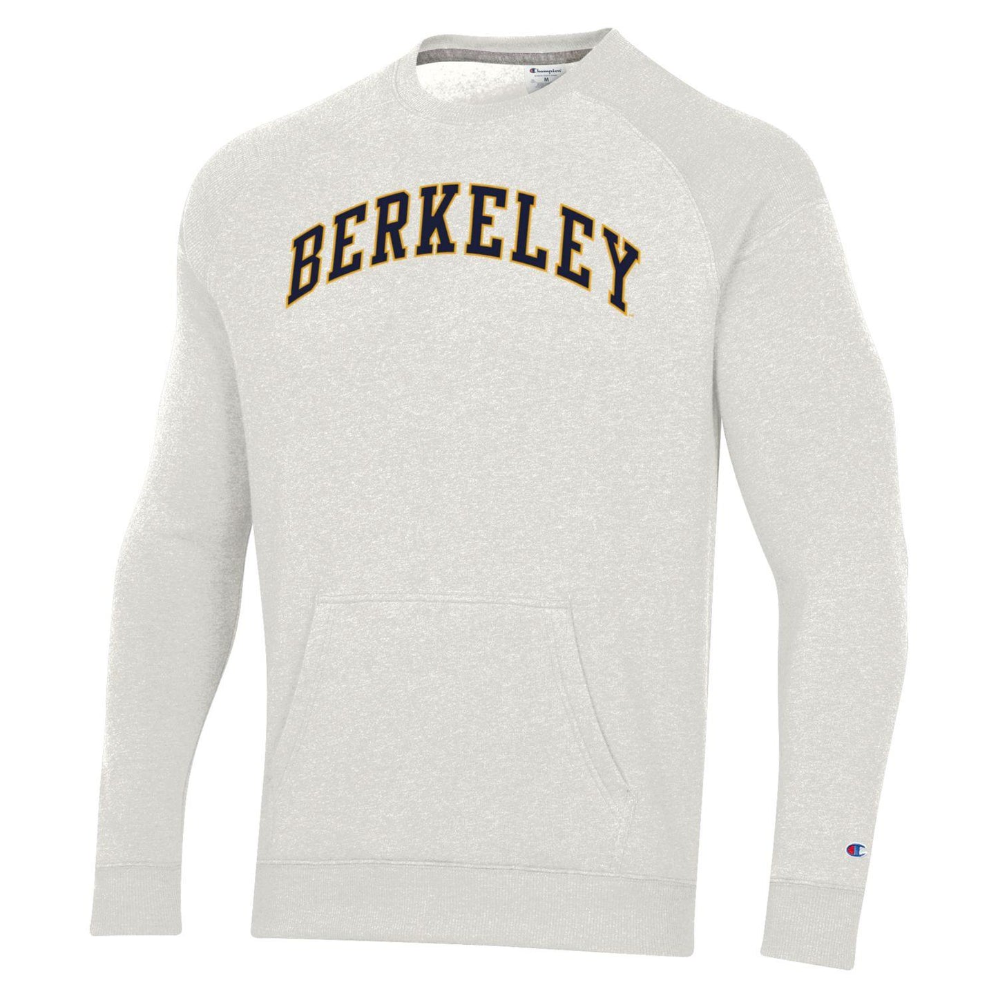 University of California Berkeley arch Champion Men's Triumph fleece crewneck sweatshirt-Oatmeal-Shop College Wear