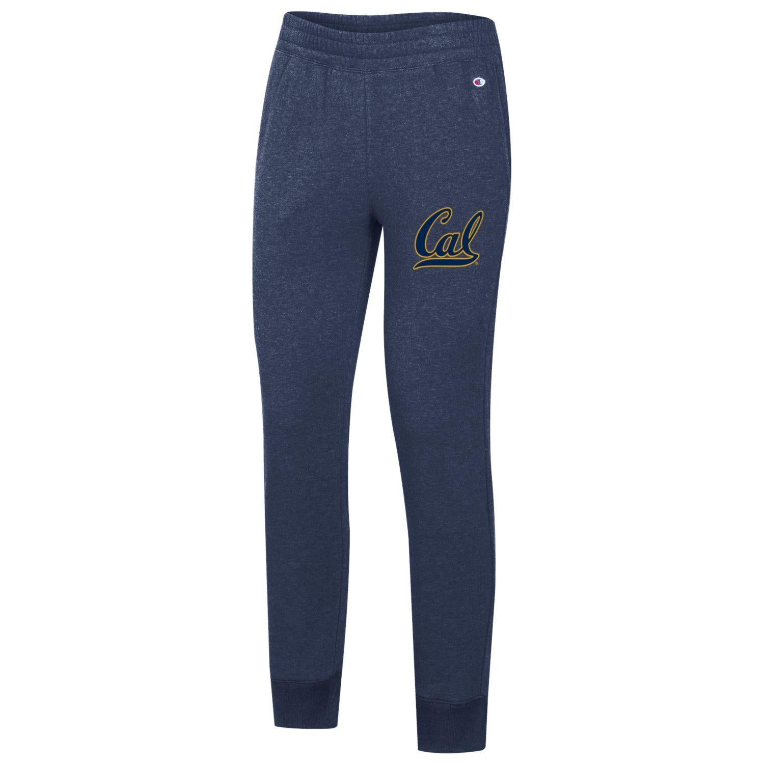 U.C. Berkeley Cal women's Champion Triumph fleece sweatpants-Navy-Shop College Wear