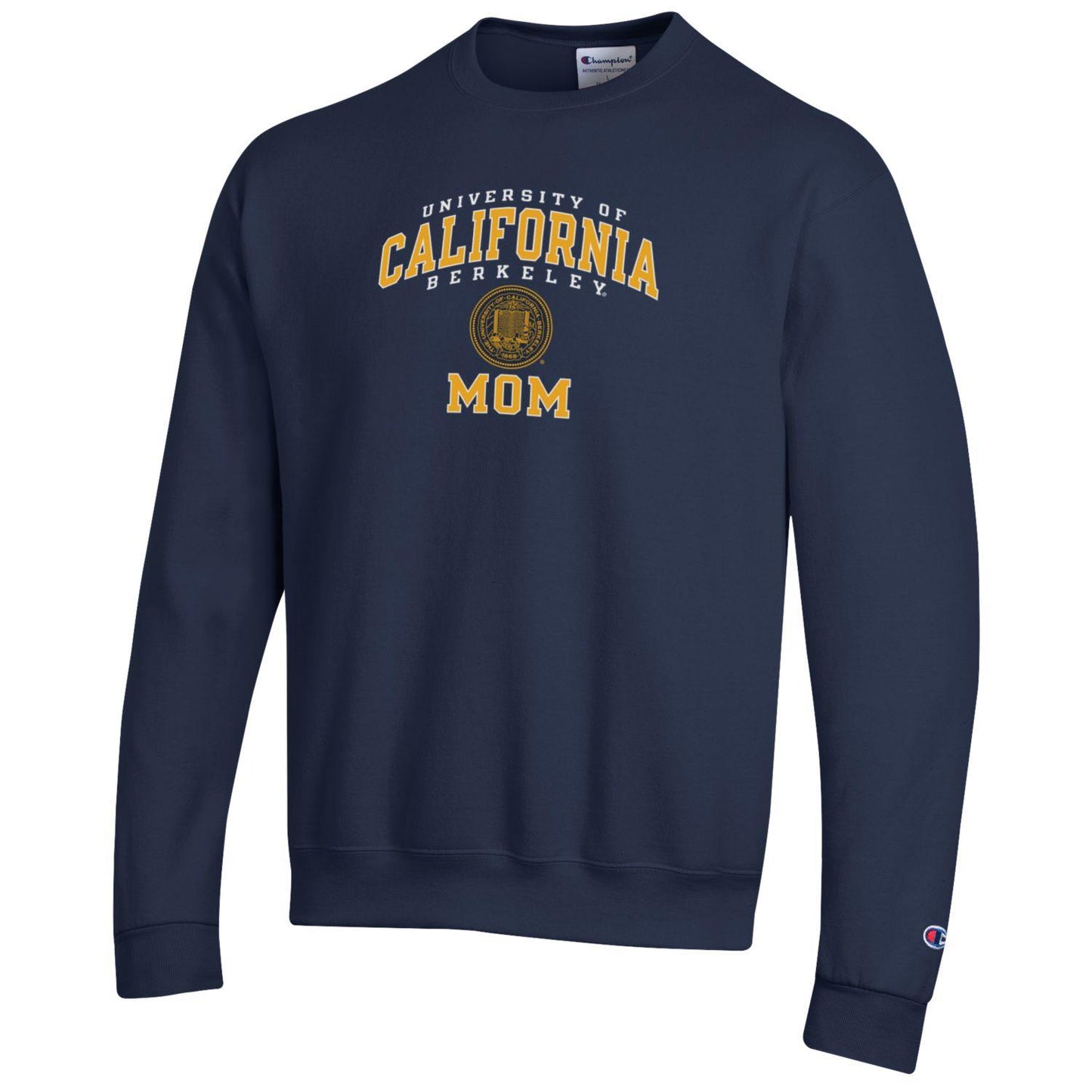 U.C. Berkeley Cal Mom double arch Champion crew-neck sweatshirt-Navy-Shop College Wear