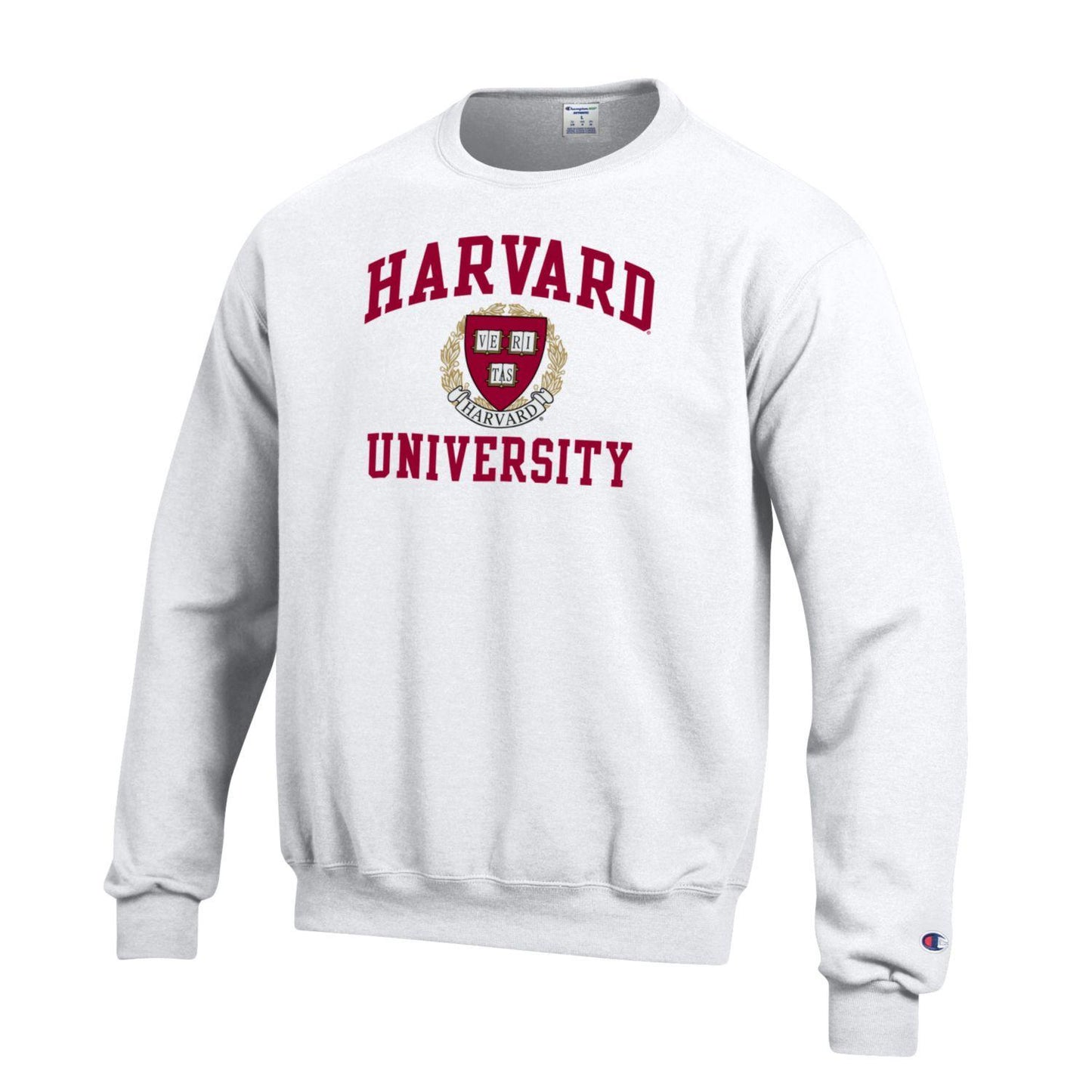 Harvard University Arch & Seal Champion Men's Sweatshirt-White-Shop College Wear