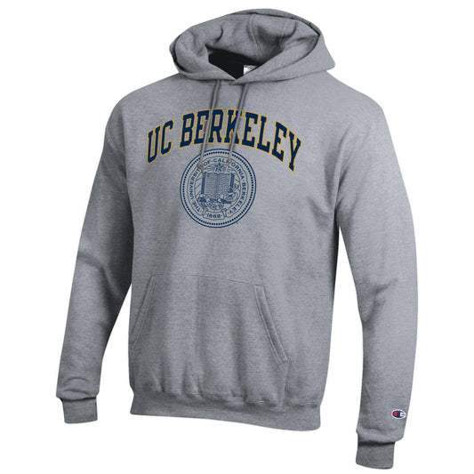 U.C. Berkeley arch & seal hoodie sweatshirt-Grey-Shop College Wear