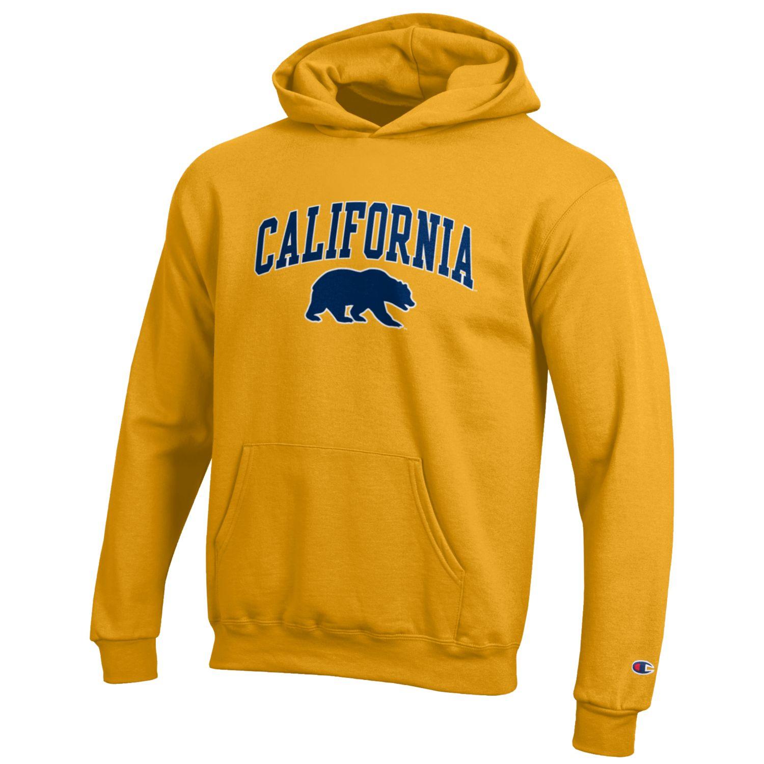 U.C. Berkeley California Golden Bears arch youth hoodie sweatshirt-Gold-Shop College Wear