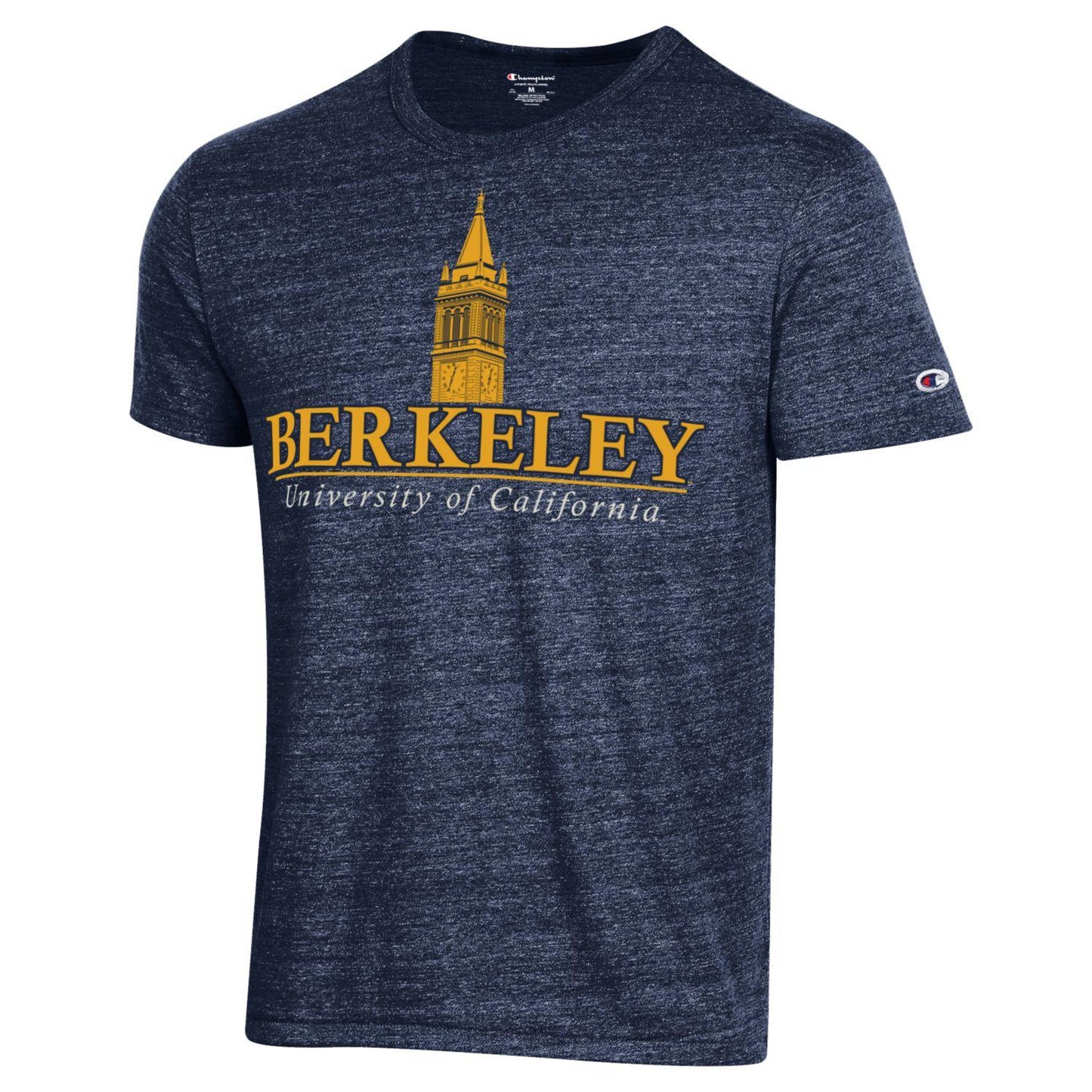 U.C. Berkeley Campanile tower Champion tri-blend T-Shirt-Navy-Shop College Wear