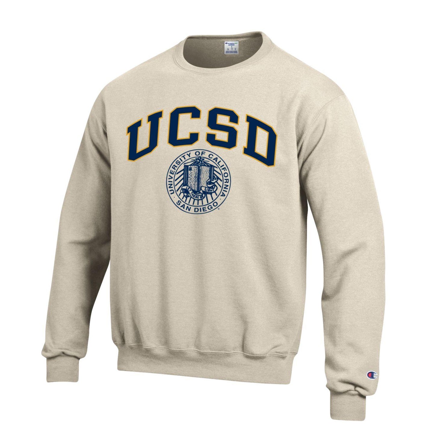 UC San Diego Tritons Block & Seal Champion Sweatshirt-Oatmeal-Shop College Wear