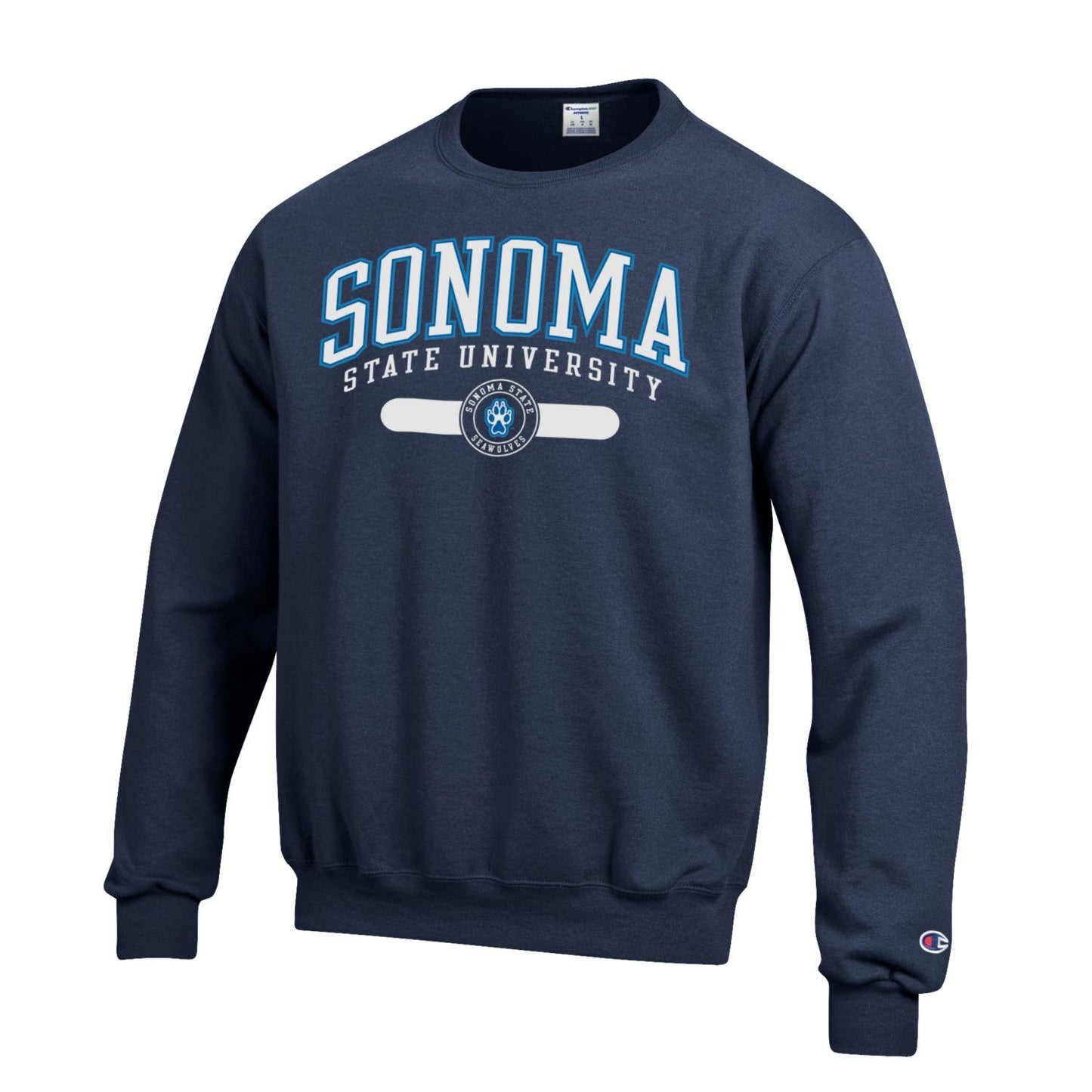 California State University Sonoma Seawolves Crewneck sweatshirt-Navy-Shop College Wear