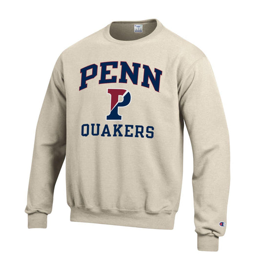 University of Pennsylvania Quakers Crew Neck Sweatshirt-Oatmeal-Shop College Wear
