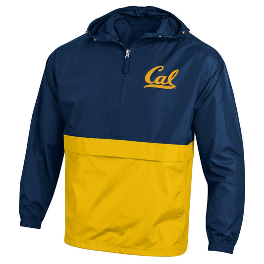 U.C. Berkeley Cal Bears Champion Color Block packable nylon jacket-Navy-Shop College Wear