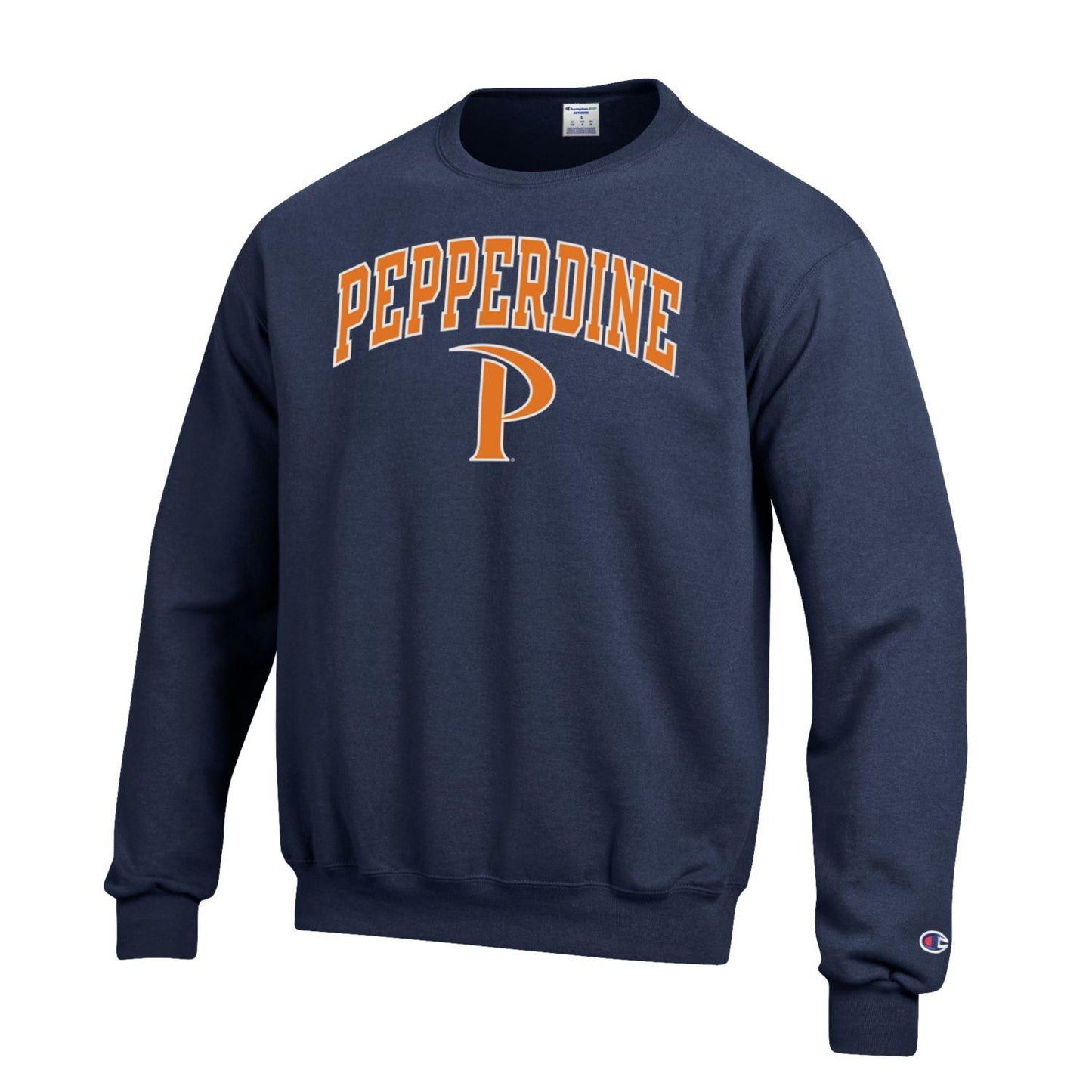 Pepperdine University Waves Champion Crew Neck Sweatshirt-Navy-Shop College Wear