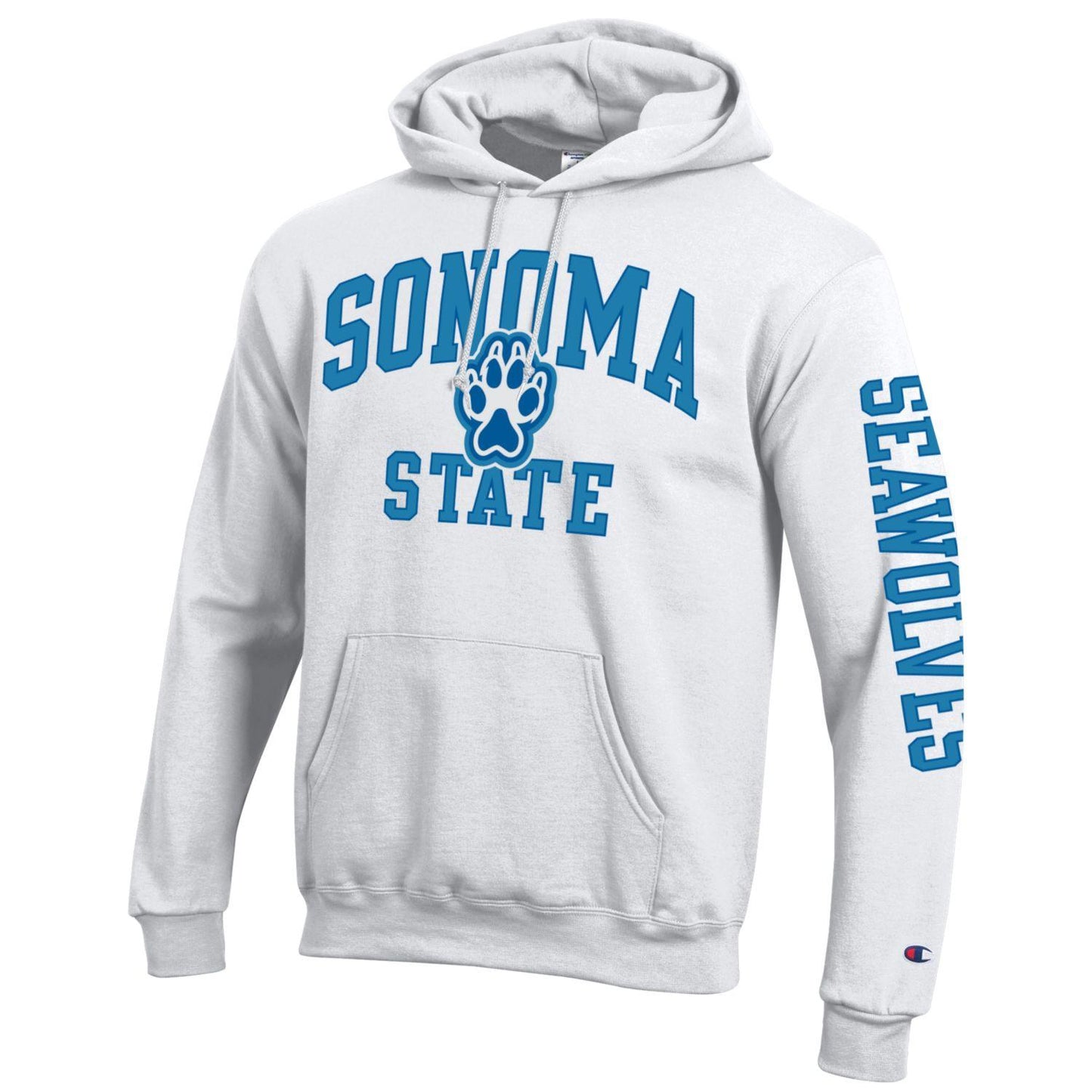 Sonoma State Seawolves Champion hoodie sweatshirt-White-Shop College Wear