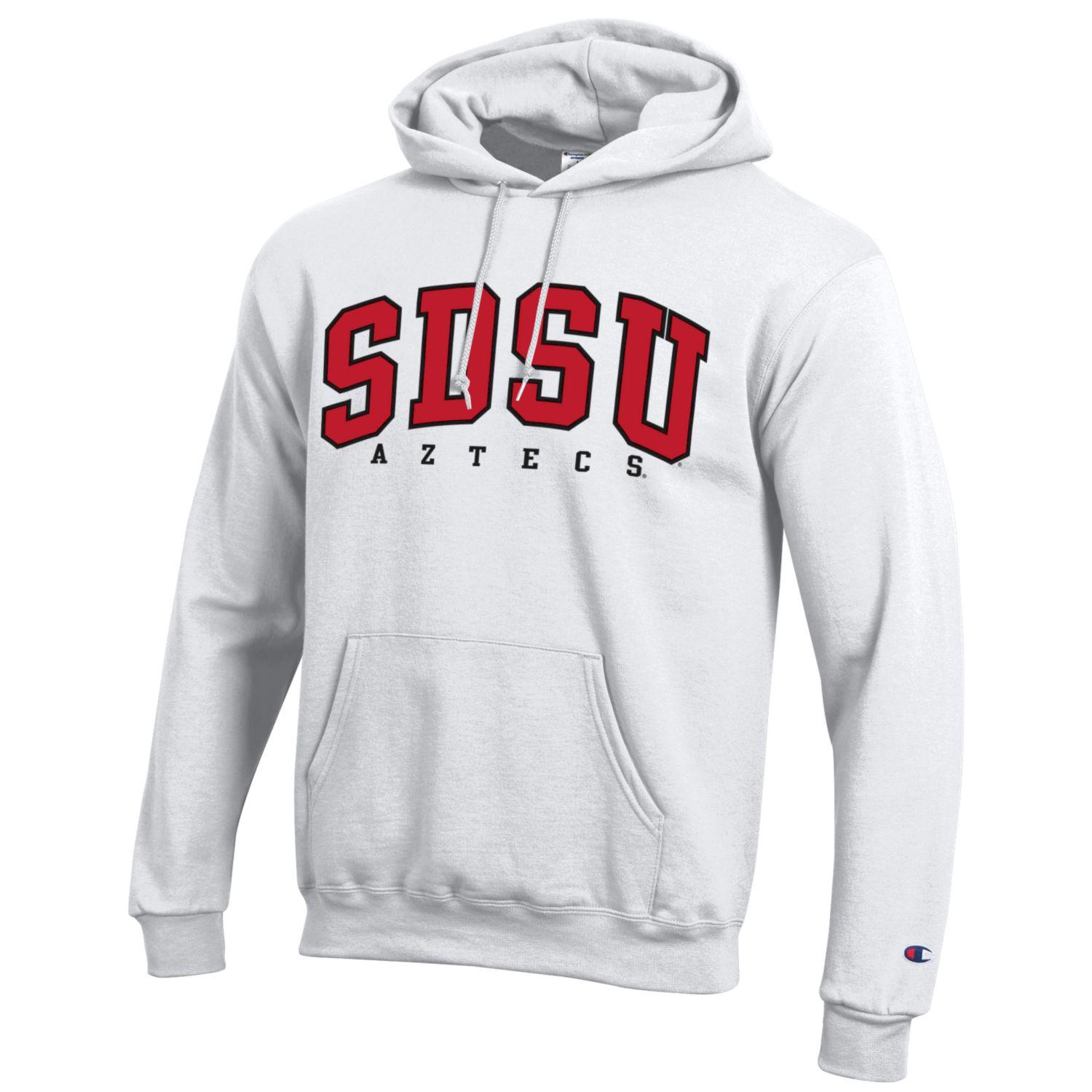 San Diego State Aztecs S.D.S.U. Hoodie Sweatshirt-White-Shop College Wear