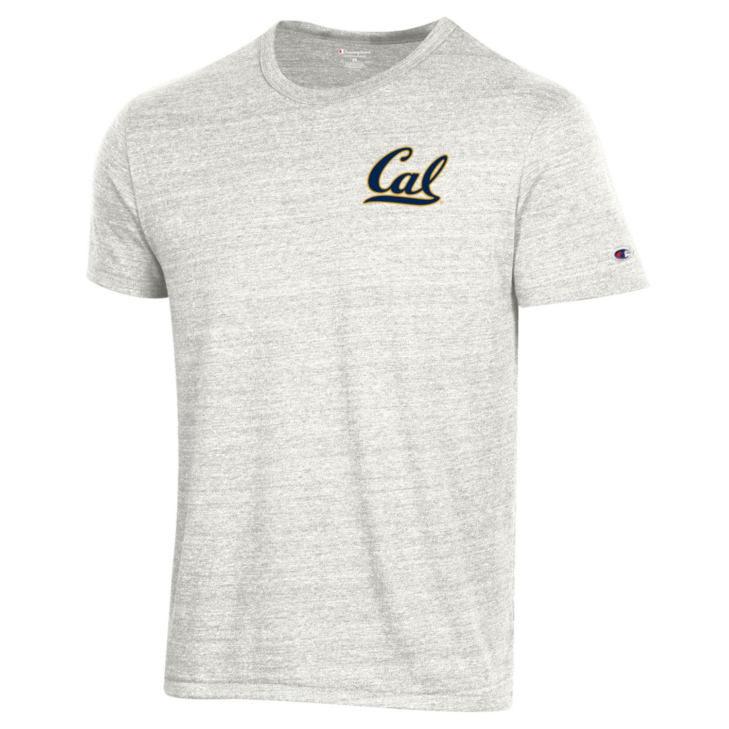 U.C. Berkeley Cal left chest Champion tri blend T-Shirt-Ivory-Shop College Wear