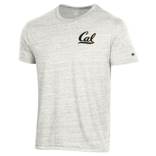 U.C. Berkeley Cal left chest Champion tri blend T-Shirt-Ivory-Shop College Wear