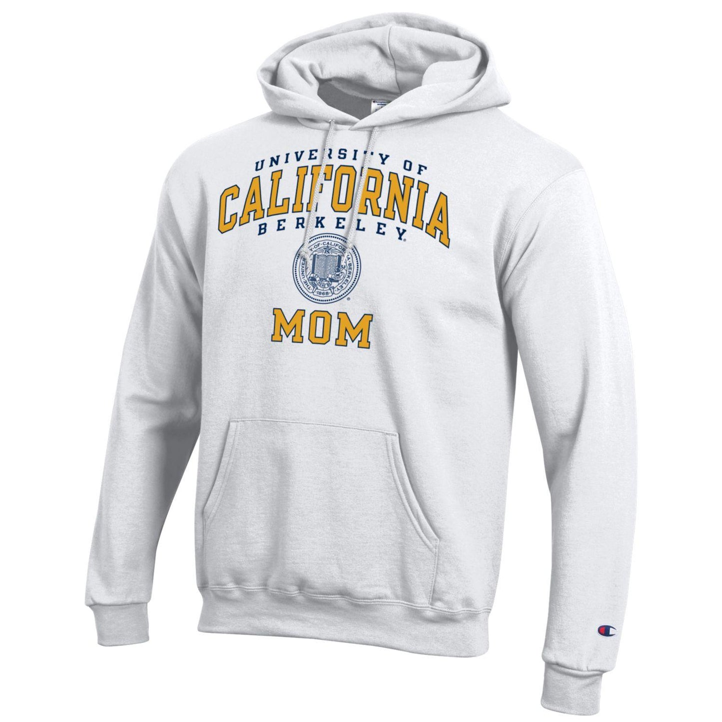 U.C. Berkeley Mom three arch hoodie sweatshirt-White-Shop College Wear