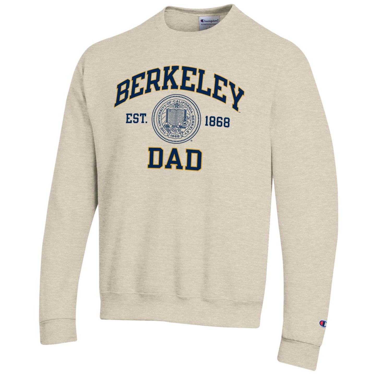U.C. Berkeley Cal Dad Champion Crew Neck Sweatshirt-Oatmeal-Shop College Wear