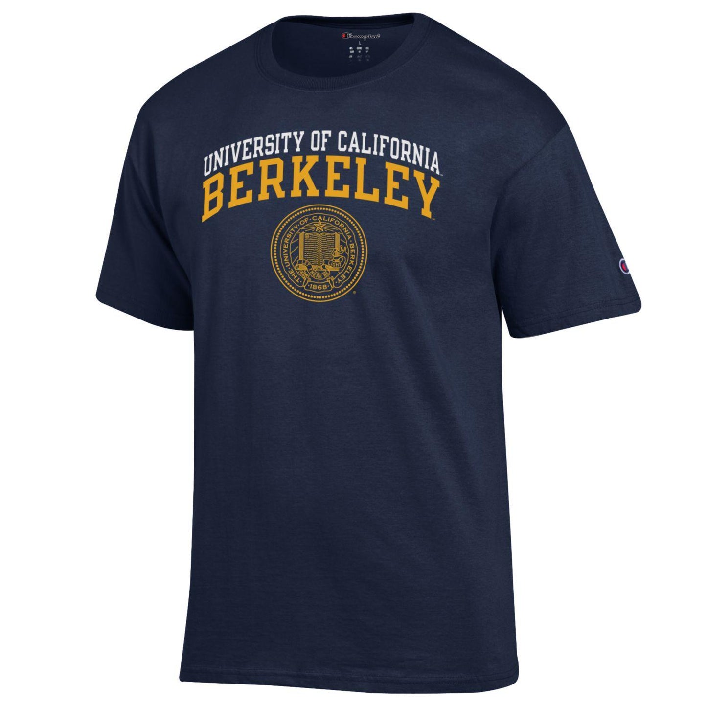 U.C. Berkeley double arch & seal T-Shirt-Navy-Shop College Wear