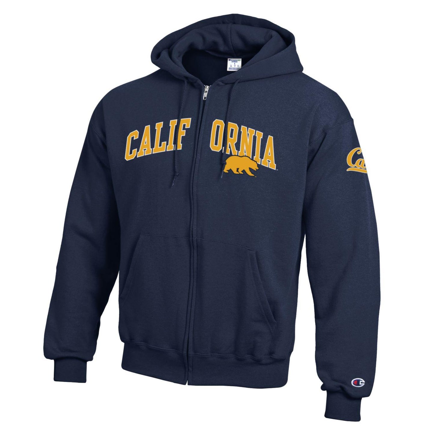 U.C. Berkeley California arch & bear Champion zip-up sweatshirt-Navy-Shop College Wear