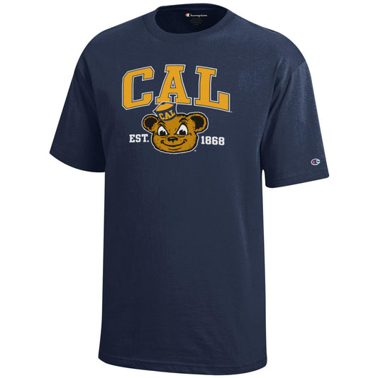 U.C. Berkeley Cal block and Oski youth T-Shirt-Navy-Shop College Wear