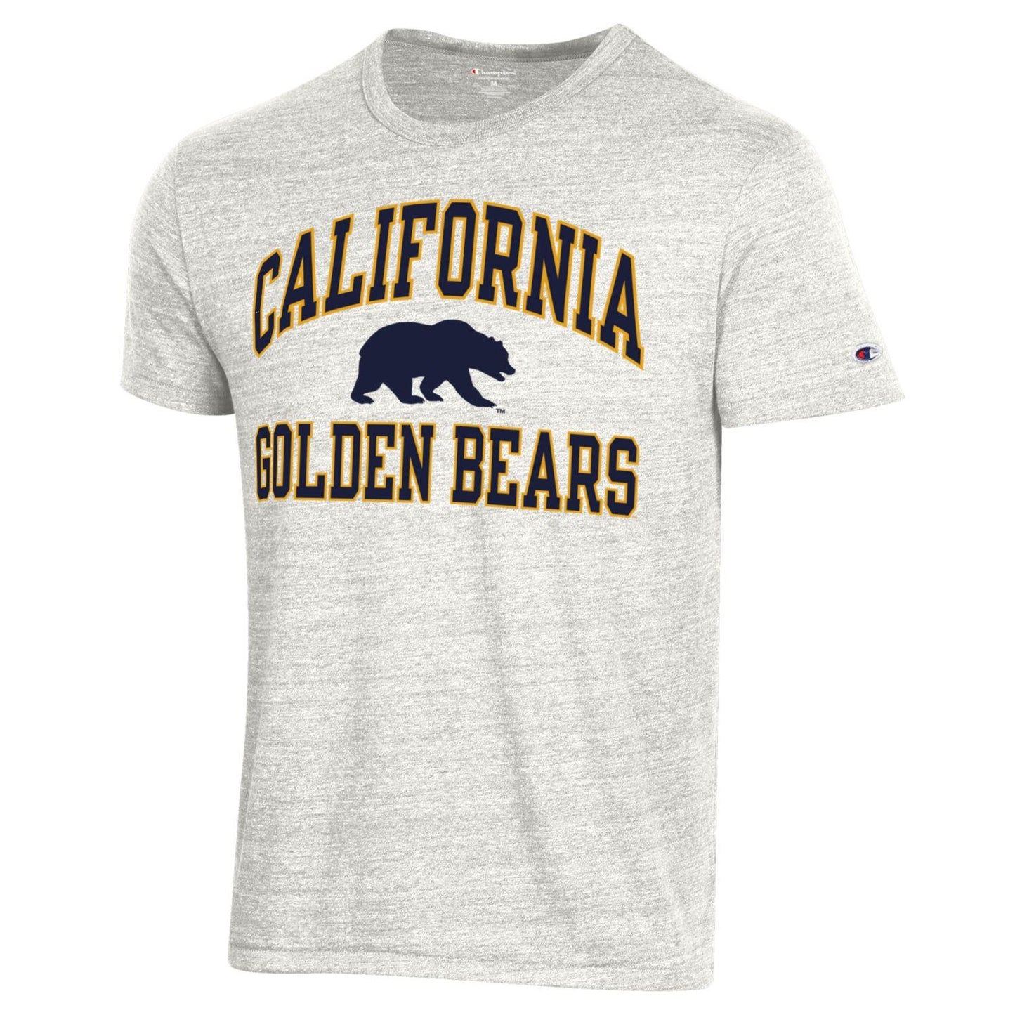 U.C. Berkeley California Golden Bears arch & bear Champion tri blend T-Shirt-Ivory-Shop College Wear