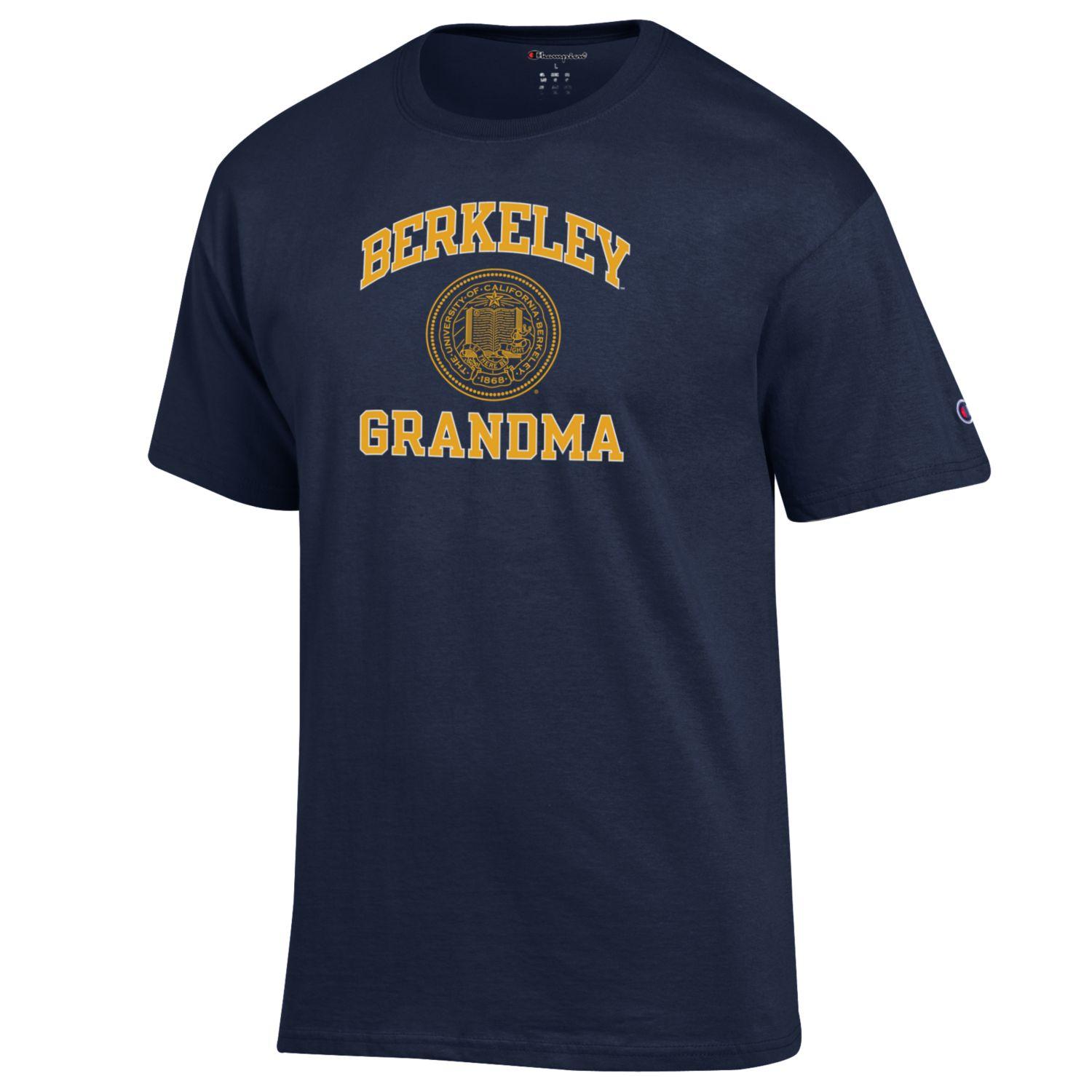 U.C. Berkeley Grandma Champion T-Shirt-Navy-Shop College Wear