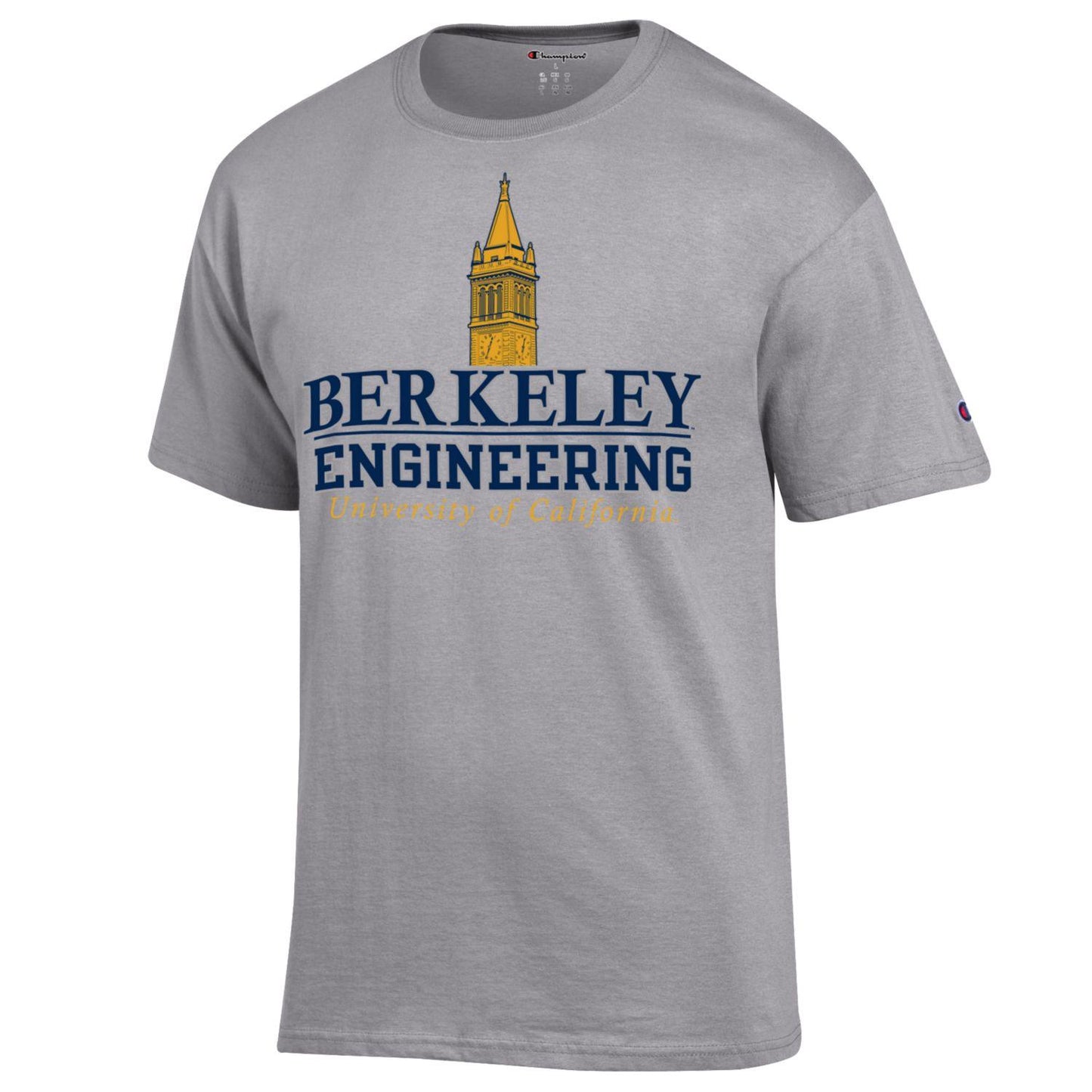 U.C. Berkeley Cal Engineering Campanile tower stacked Champion T-Shirt-Gray-Shop College Wear