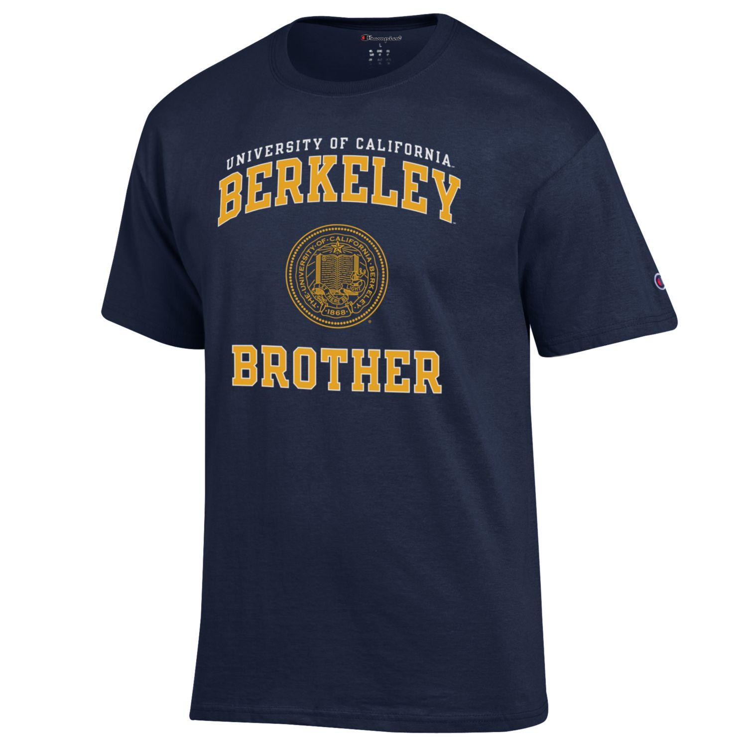 University of California Berkeley brother double arch Champion T-Shirt-Navy-Shop College Wear