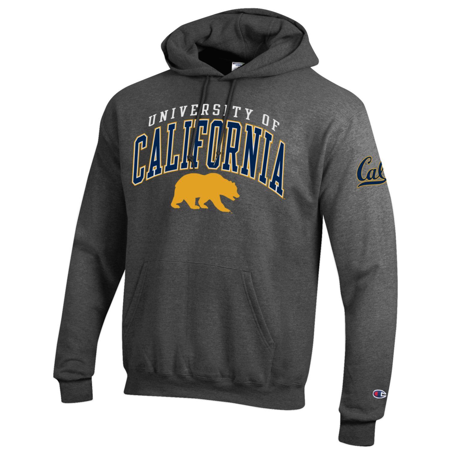 University of California Berkeley Arch & bear hoodie sweatshirt-Charcoal-Shop College Wear