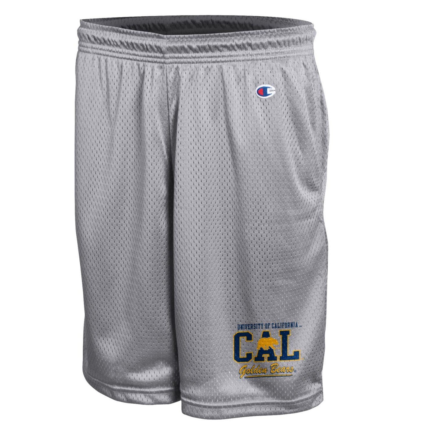 University Of California Berkeley cursive Cal Champion Men's Mesh Shorts - Grey-Shop College Wear