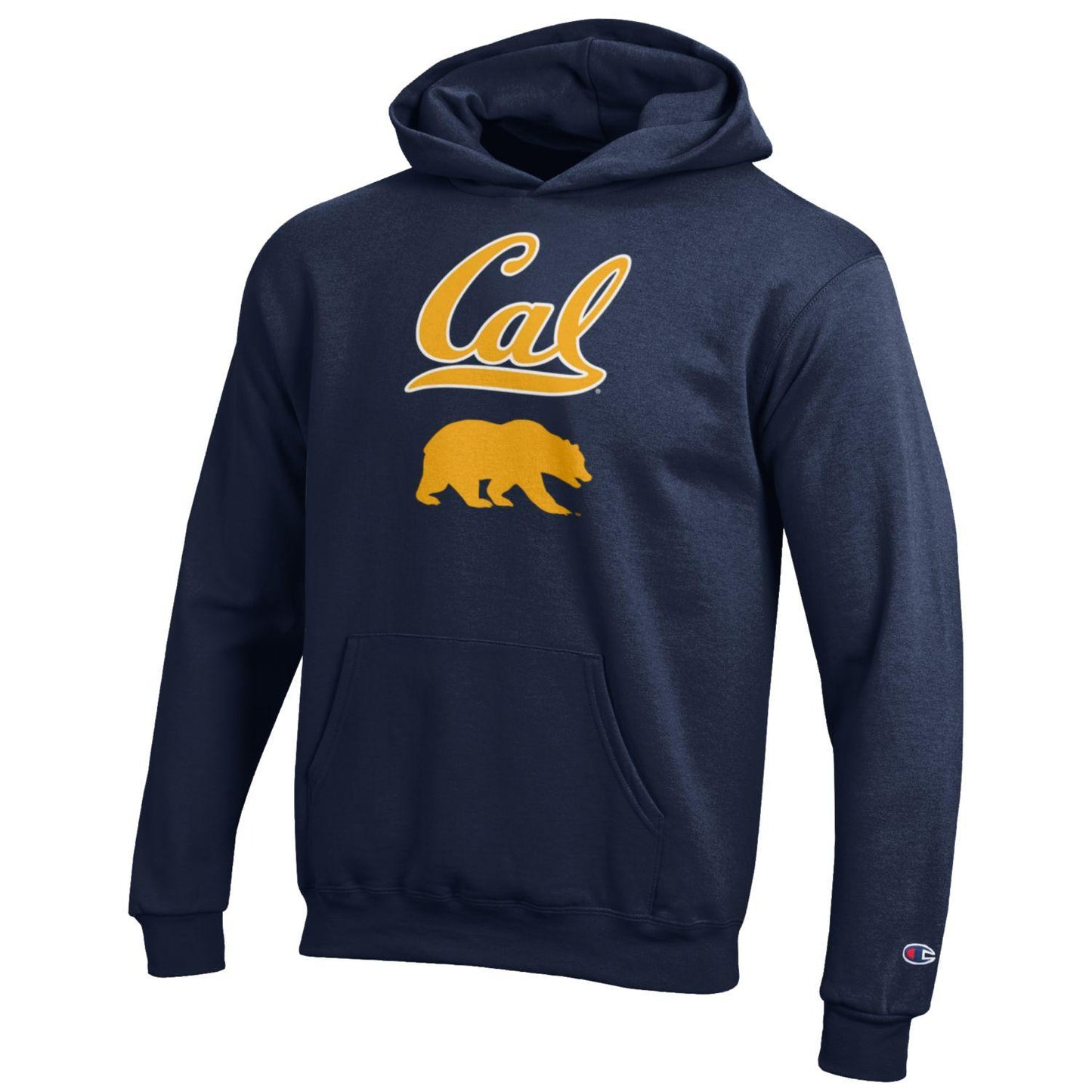 U.C. Berkeley Cal over Bear mascot youth hoodie sweatshirt-Navy-Shop College Wear