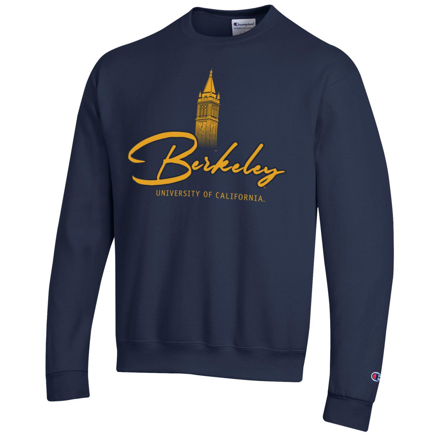 Copy of U.C. Berkeley Cal Bears arch & seal Champion crew-neck sweatshirt-Navy-Shop College Wear